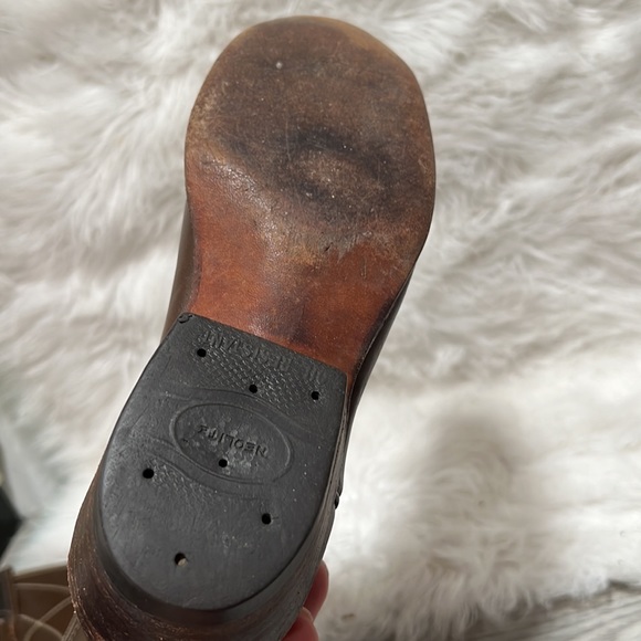 Nocona Lizard Toe Brown vantage Leather Western Boots Womens Size 6 A - Picture 10 of 13